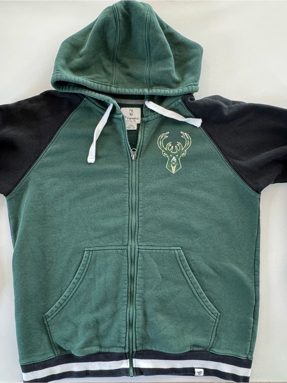 Fanatics Green and Black Hooded Zip Jacket with Deer Emblem